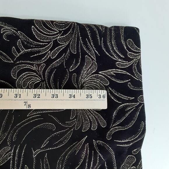 Vintage 90s Cocktail Dress Button Front Waistcoat Mini Velour Black Brocade Sexy - Picture 16 of 16